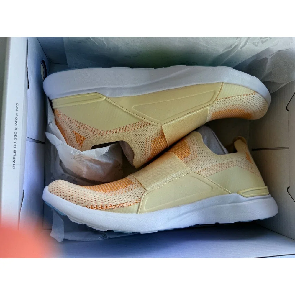 APL TechLoom Bliss Mens 11 Yellow Orange Slip‎ On Running Shoes Sneakers 0923XC